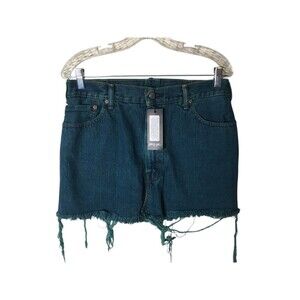 Nasty Gal Denim Skirt Women's Size Medium Emerald Blue Dye-ing To See Ya